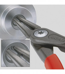 Pince pour circlips de precision gris Revetement plastique antiderapant L : 180mm 19-60mm Bout droit