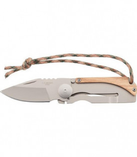 Couteau de poche compact, *KB* longueur ouverte 14,0cm et securite lame, en bois de zebre