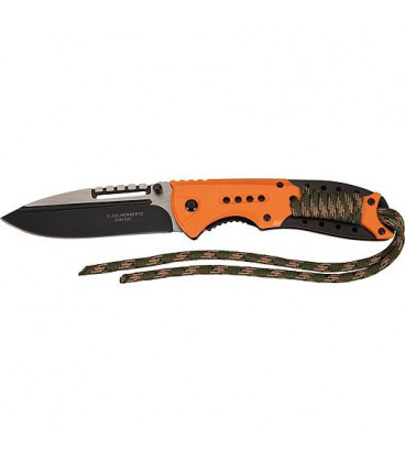 Couteau Herbertz couleur noire/orange avec Paracord