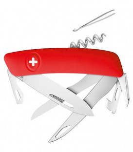 Couteau de poche SWIZA D07 avec ciseau et poignee rouge *KB*