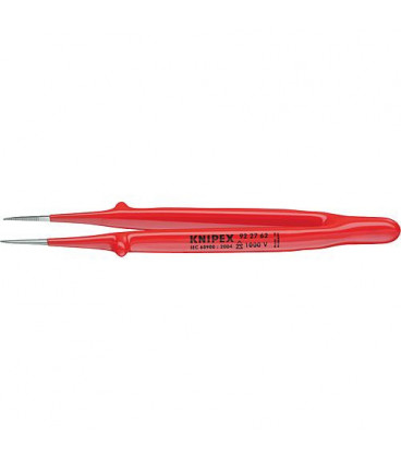 Pince de precision isolee VDE forme droite manche fin dente