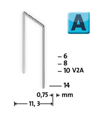 Agrafe Type A 53/6 zinguee Emballage cartonne eco 5000 pcs