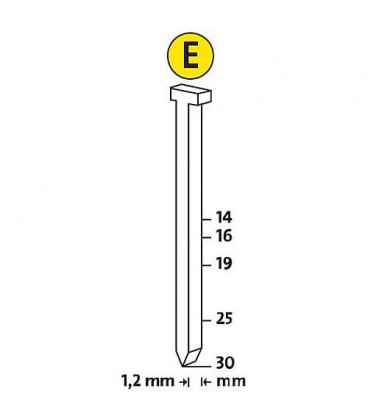 Agrafe Type E J/30 zinguee Habillage eco transparent 2600 pcs