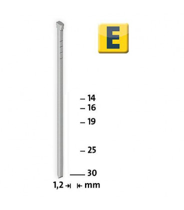 Agrafe Type E J/14 zinguee emballage transparent 1000 pcs