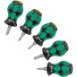 Kit tournevis Stubby WERA 5 pieces, Kraftform Plus tournevis plat, prozidriv