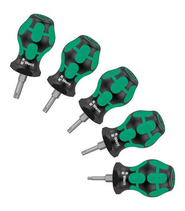 Kit tournevis Stubby WERA 5 pieces, Kraftform Plus, TORX