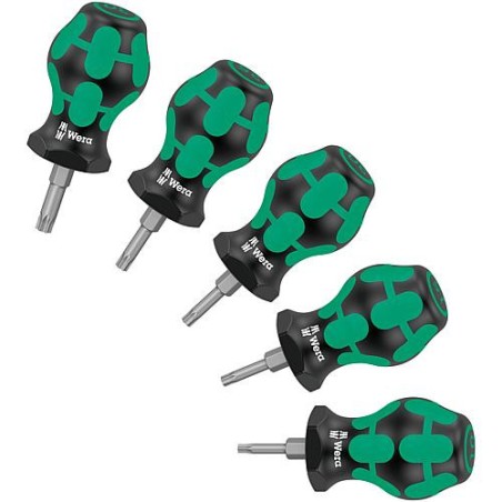 Kit tournevis Stubby WERA 5 pieces, Kraftform Plus, TORX