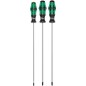 Kit tournevis WERA 3 pieces tournevis plat, Phillips et Pozidriv, long