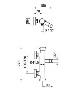 Mitigeur thermostatique Time Female