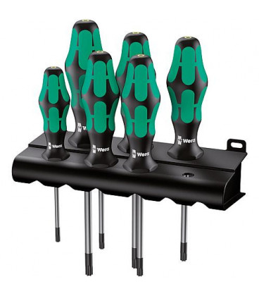 kit de tournevis WERA 6 pieces Kraftform plus serie 300 Torx avec percage