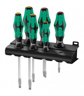 kit de tournevis WERA 6 pieces Kraftform Plus serie 300 6 pans, fente, phillips