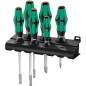 kit de tournevis WERA 6 pieces Kraftform Plus serie 300 6 pans, fente, phillips