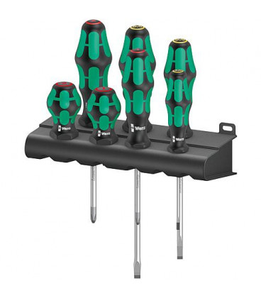 kit de tournevis WERA 7 pieces Kraftform Plus serie 300 fente. pozidriv