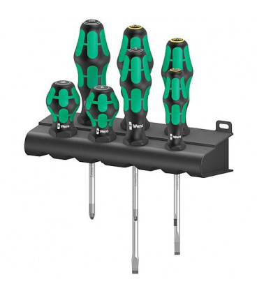 kit de tournevis WERA 7 pièces Kraftform Plus serei 300, fente, pozidriv