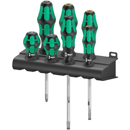 kit de tournevis WERA 7 pièces Kraftform Plus serei 300, fente, pozidriv