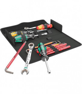 Kit d'outillage WERA 15 pieces sanitaire/chauffage avec VDE embout bits