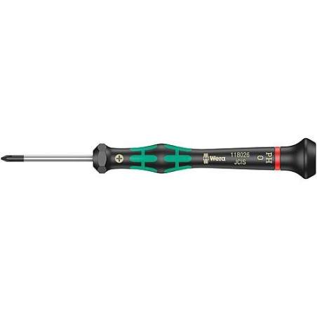 Tournevis cruciforme WERA electricien serie Micro PH1x60mm