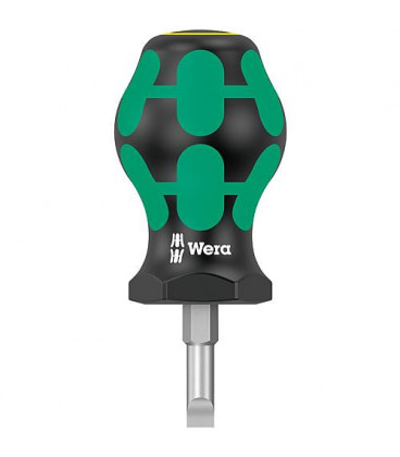 Tournevis plat Stubby WERA Kraftform Plus-serie 300 1,0x5,5x25mm