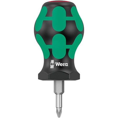 Tournevis cruciforme Stubby WERA Kraftform Plus serie 300, PH1x25mm