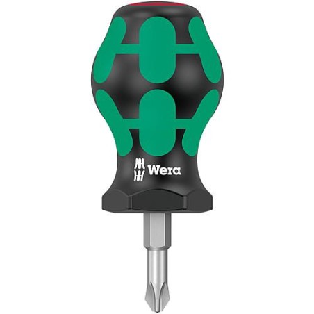 Tournevis cruciforme Stubby WERA Kraftform Plus serie 300, PH2x25mm