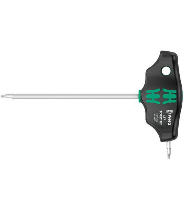 Tournevis WERA TORX poignee transversale avec fonction de retenue, T9x100mm