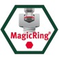 Cle male coudee pour vis a 6 pans creux long avec MagicRing Type 369R, 6 x 184