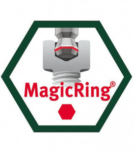 Cle male coudee pour vis a 6 pans creux long avec MagicRing Type 369R, 3 x 128