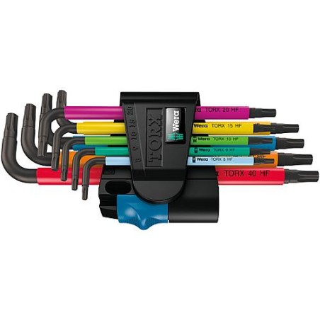 Kit clé Torx WERA 9 pcs, coloré T9 - T40