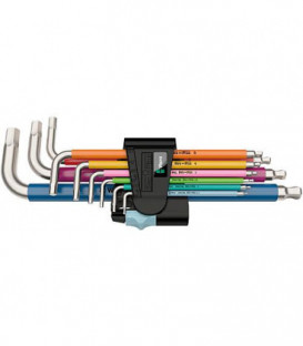 Clé imbuss WERA 9 pcs, colorés inox, 1,5 - 10,0 mm