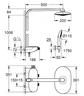 Colonne Rainshower Smartcontrol 360 DUO