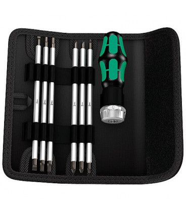 Tournevis a cliquet WERA 7 pieces Kraftform compact Vario RA SB