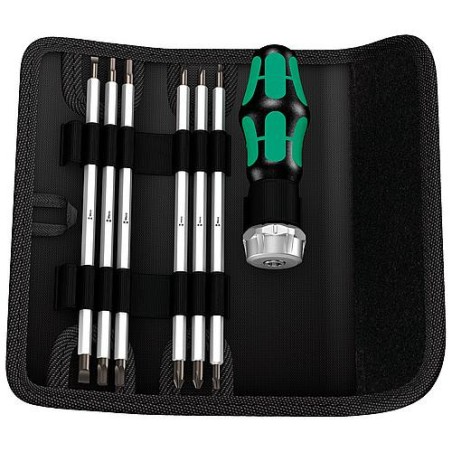 Tournevis a cliquet WERA 7 pieces Kraftform compact Vario RA SB