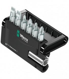 Kit embouts WERA Bit-Check Universal 1 7 pieces avec support universel