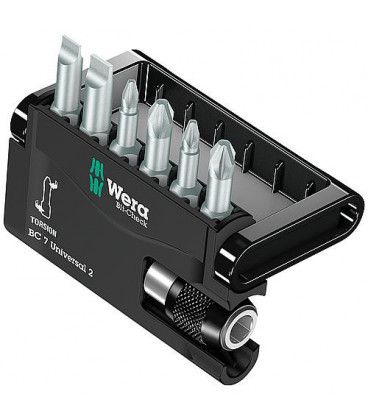 Kit embouts WERA Bit-Check Universal 4 7 pieces avec support universel