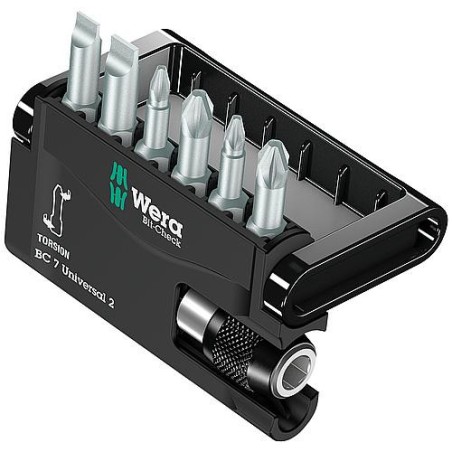 Kit embouts WERA Bit-Check Universal 4 7 pieces avec support universel
