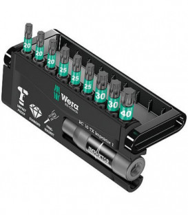 Kit embouts WERA Bit-Check Impaktor 1 10 pieces TORX- femelle avec support Impaktor