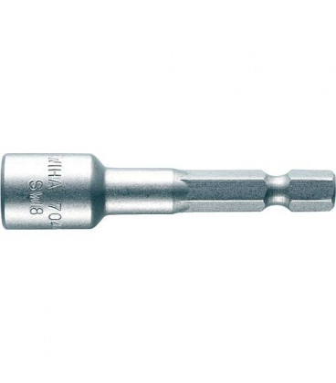 Embout standard, douille Forme E 6,3 Type 7044 M, 1/4 x 55