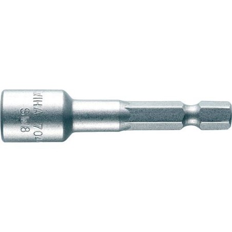 Embout standard, douille Forme E 6,3 Type 7044 M, 1/4 x 55