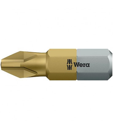 Embout WERA Phillips revetement TiN, PH3x25mm