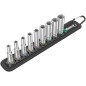 Jeu de douilles WERA 9 pieces 1/4", 6 pans SW 5,0 - 13,0, long