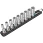 Jeu de douilles WERA 9 pieces 3/8", 6 pans, SW 8,0 - 19,0, long