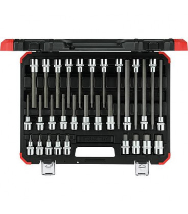 Kit insert tournevis GEDORE red 30 pcs, 1/2" 6 pans femelles