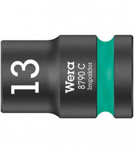 Douille impact WERA 1/2", 6 pans, court, SW 18,0 Longueur 38mm