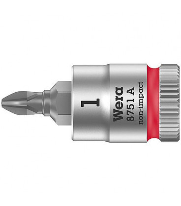 Embout de tournevis WERA 1/4" cruciforme PH1x28mm Zyklop