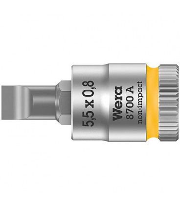 Embout de tournevis WERA 1/4" fente 0,8x5,5x28mm Zyklop