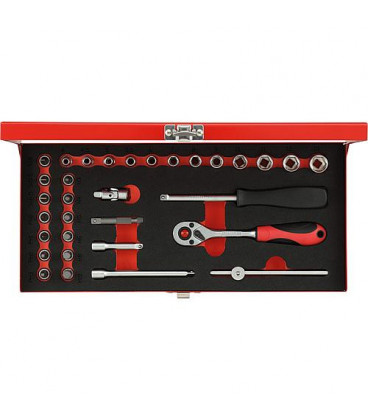 Jeu de clé à douille GEDORE red type 4004.77, 1/4", 33 pièces