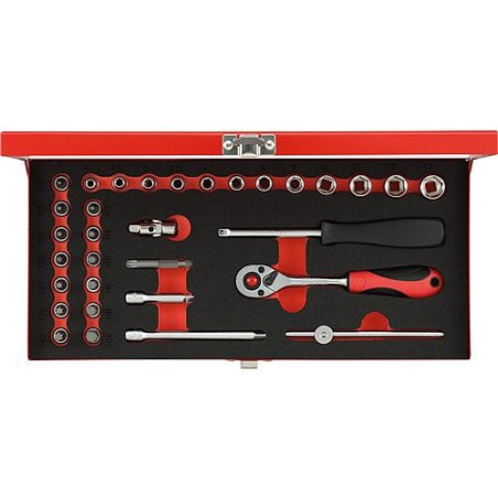 Jeu de clé a douille GEDORE red Type 4004.79, 1/4", 33 pieces