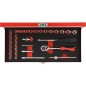 Jeu de clé a douille GEDORE red Type 4004.79, 1/4", 33 pieces