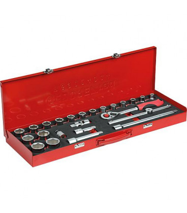 Jeu de clés à douilles GEDORE red type 5000.00, 1/2", 24 pièces