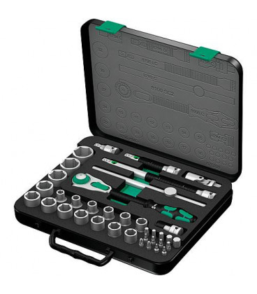 Jeu de cle a douille WERA Zyklop 36 pieces 1/2" metrique